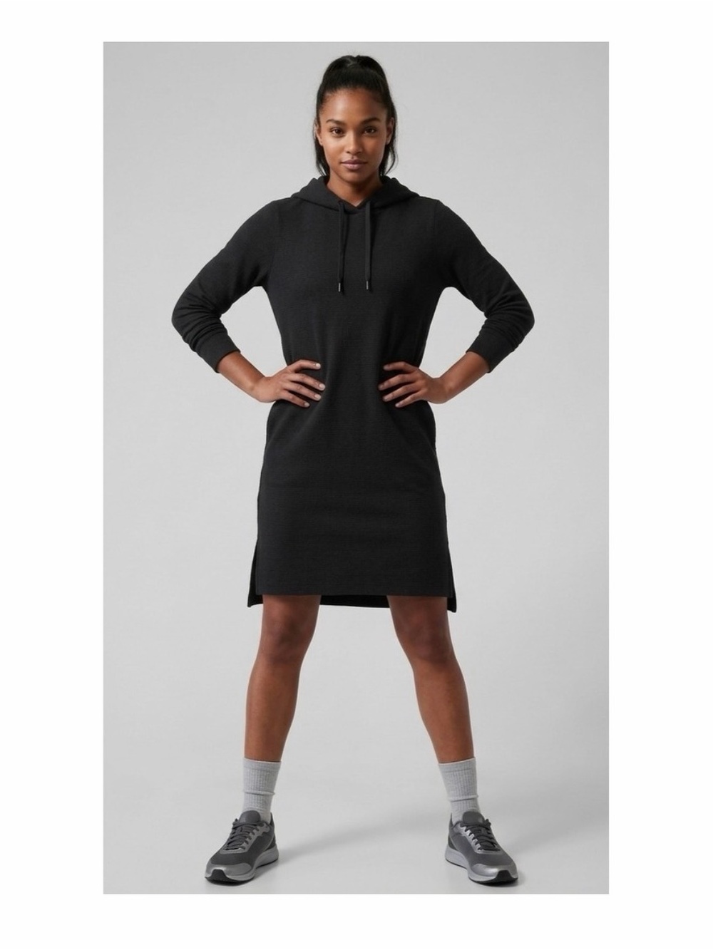 Athleta Black Hoodie Dress - Women